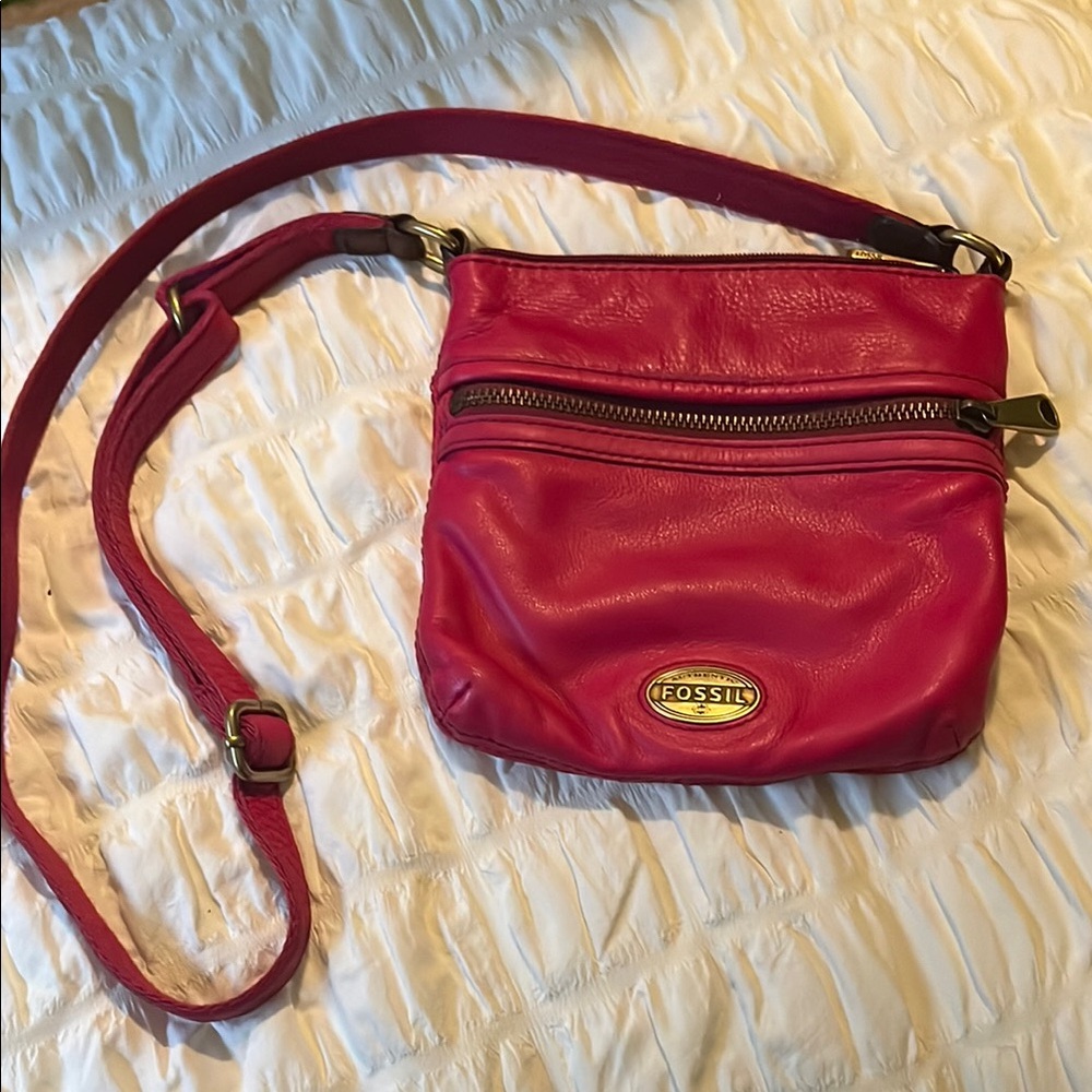 Fossil Pink Crossbody Bag
